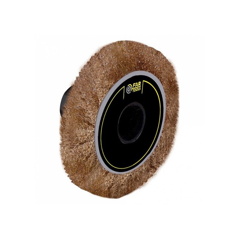Brosse laiton - FARTOOLS - Ø 65 mm - Epaisseur 10 mm - Marron - Conditionneme...