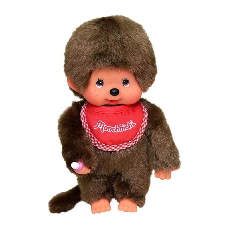 Monchhichi Garçon Bavoir Rouge 20 cm