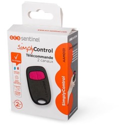 Télécommande 2 canaux - SCS SENTINEL - SimplyControl - Fuschia, portée 40m, f...
