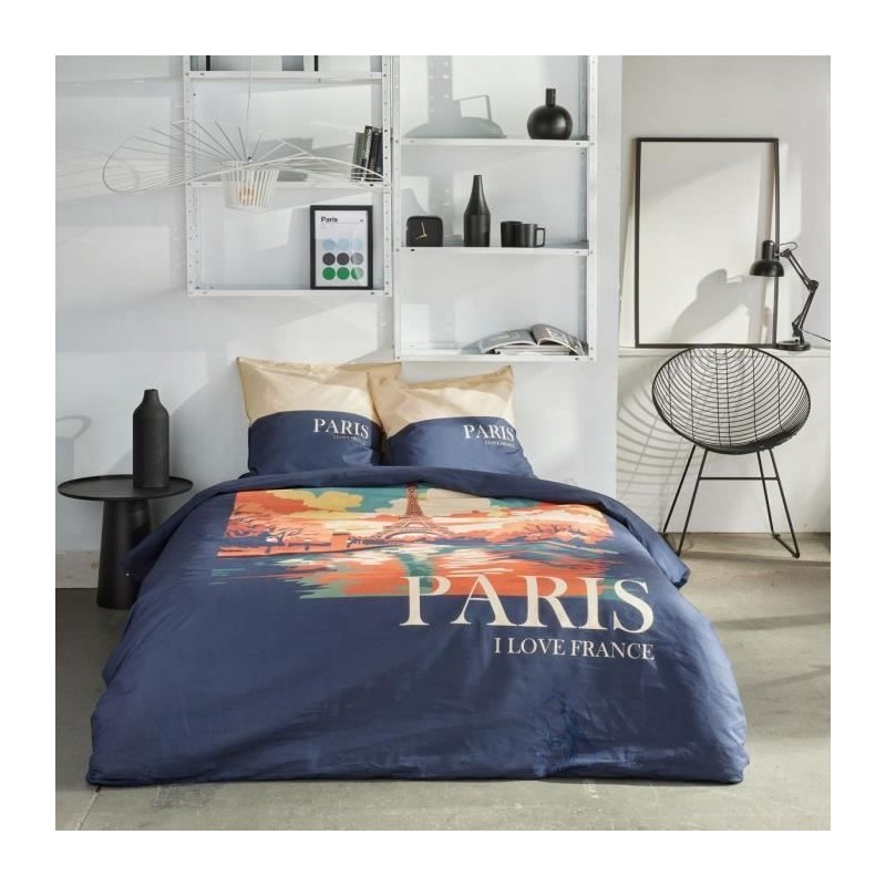 Parure de lit - TODAY - JAVA - 2 personnes - 240x220 cm - Coton - Imprimé Par...