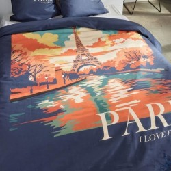 Parure de lit - TODAY - JAVA - 2 personnes - 240x220 cm - Coton - Imprimé Par...