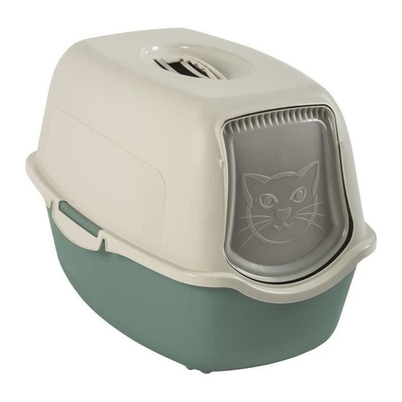 Maison de toilette - Vert d'eau & Blanc (PP Recyclé) - 56 x 40 x 39 cm