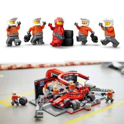 LEGO City 60443 Arret au stand de F1 avec voiture Ferrari - Jouet pour garçon...