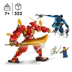 LEGO 71808 NINJAGO Le Robot Élémentaire du Feu de Kai, Jouet Ninja avec Figur...