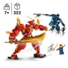 LEGO 71808 NINJAGO Le Robot Élémentaire du Feu de Kai, Jouet Ninja avec Figur...