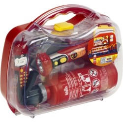 Mallette de pompier transparente avec 6 accessoires dont 1 lampe torche avec ...