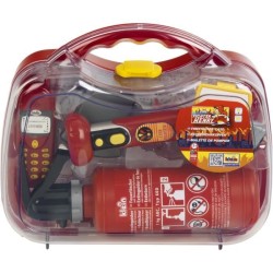 Mallette de pompier transparente avec 6 accessoires dont 1 lampe torche avec ...