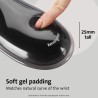 Kensington, Tapis de souris avec repose-poignet, Duo gel, Noir et
