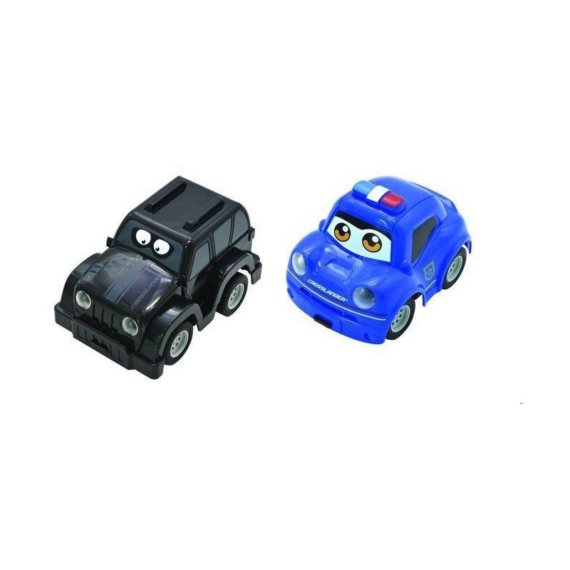 Crosslander Twin – Set de voiture de policier et de voleur