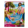 Barbie-Poupée et accessoires-Coffret poupée blonde avec piscine de