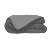 HUDSON - Couette Légere Microfibre - 200gr/m2 - Gris & Argent - 220 x 240 cm