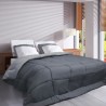 HUDSON - Couette Légere Microfibre - 200gr/m2 - Gris & Argent - 220 x 240 cm