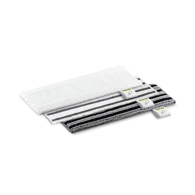 Jeu de 3 serpillieres microfibres pour buse sol Easy Fix (1 souple, 1 abrasiv...