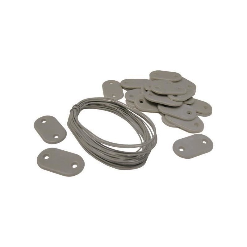 Kit de fixation pour clôture de jardin - NATURE - 27 pcs - Gris