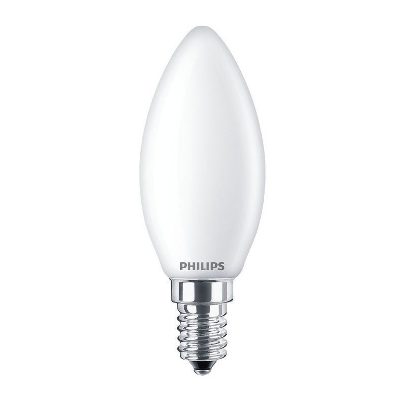 PHILIPS LED Classic 40W Flamme E14 Blanc Chaud Dépolie Non Dimmable
