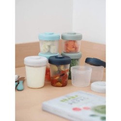 BÉABA - Lot 12 Portions Conservation et 2 Cuilleres Silicone - Pack 1er Repas...