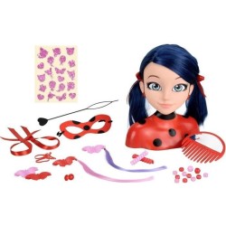 Tete a coiffer Miraculous Ladybug - BANDAI - Rouge - Licence Miraculous - Pou...