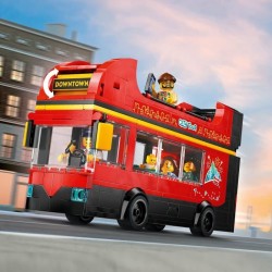 LEGO City 60407 Le bus rouge a deux étages, bus jouet, véhicule pour enfants ...
