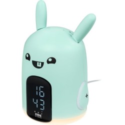 Réveil & Veilleuse Baxter le lapin - BIGBEN -  3 mélodies  - Intensité lumine...