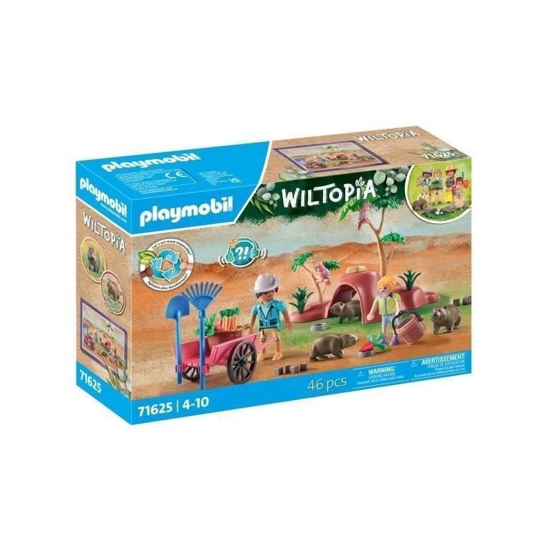 PLAYMOBIL 71625 Terriers de wombats, Wiltopia, 47 pieces, Des 4 ans