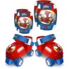STAMP - Set Patins a roulettes avec genouilleres - Spidey - Enfant - Bleu - R...