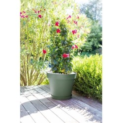 Pot de fleurs rond - EDA - Toscane - 76 L - Ø 60 x H 47 cm - Vert laurier