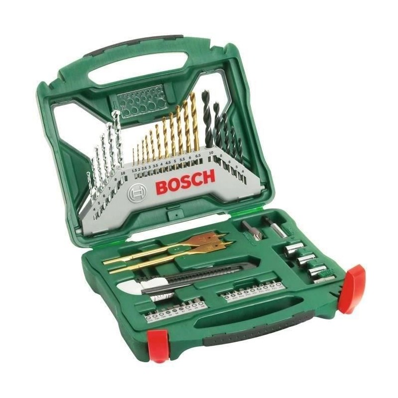 Set mixte vissage-perçage Bosch - Coffret X-Line Titane de forets et d'embout...
