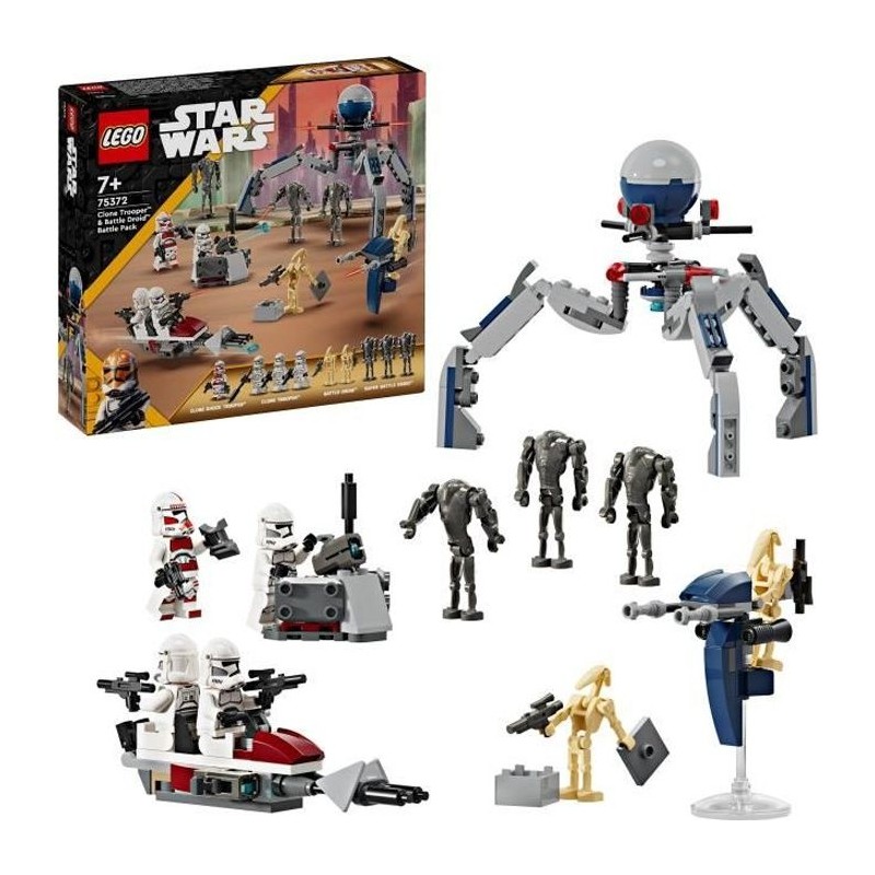 LEGO 75372 Star Wars Pack de Combat des Clone Troopers et Droides de Combat, ...