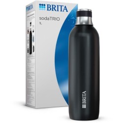 Bouteille isotherme BRITA - Compatible SodaTRIO - Capacité 1L - Acier Inoxyda...
