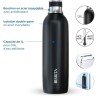 Bouteille isotherme BRITA - Compatible SodaTRIO - Capacité 1L - Acier Inoxyda...