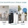 Bouteille isotherme BRITA - Compatible SodaTRIO - Capacité 1L - Acier Inoxyda...
