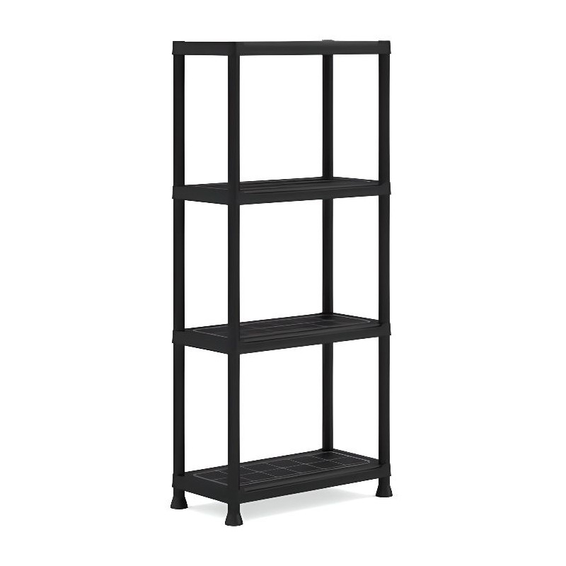 Etagere modulable KETER - Noir - 60 x 30 x 135 cm - 4 tablettes résistantes a...