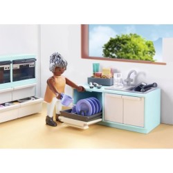 PLAYMOBIL 71608 Cuisine avec ilôt central, My life, Maison d'architecte, 105 ...
