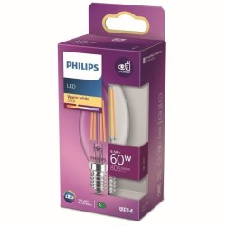 Ampoule LED Philips Equivalent 60W E14 Blanc chaud Non dimmable -