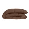 CALGARY - Couette Chaude Microfibre 400gr/m² - Choco & Moka - 200 x 200 cm