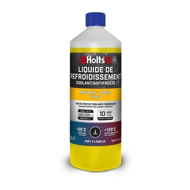 Liquide de Refroidissement - HOLTS - HAFR0003B - Dédié Renault-Dacia Type D 1L