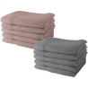 Lot de 10 serviettes de Toilette TODAY 50x90 cm 100% Coton - 5 roses des sabl...