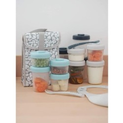 BÉABA - Lot 12 Portions Conservation et 2 Cuilleres Silicone - Pack 1er Repas...