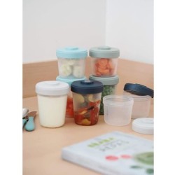 BÉABA - Lot 12 Portions Conservation et 2 Cuilleres Silicone - Pack 1er Repas...