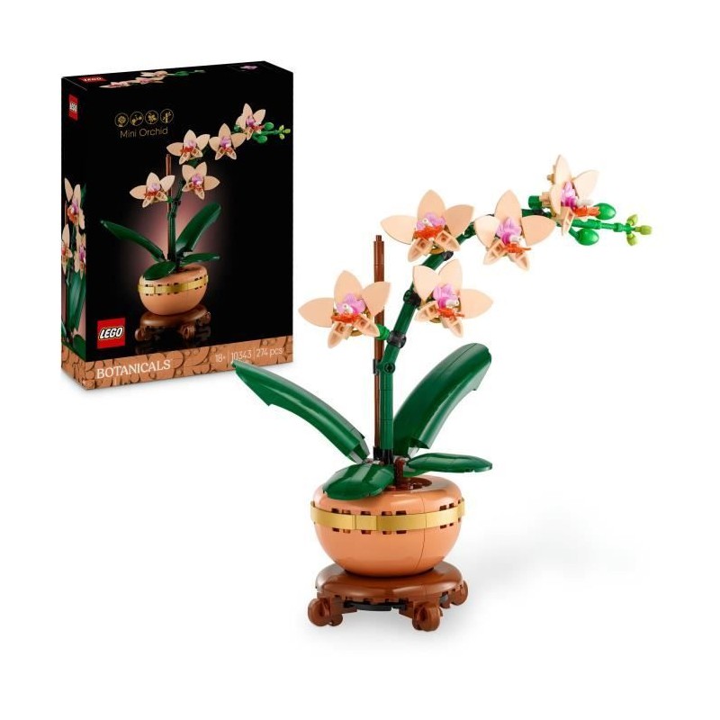 LEGO Botanicals 10343 L'orchidée miniature - Fleurs artificielles - Idée cadeau