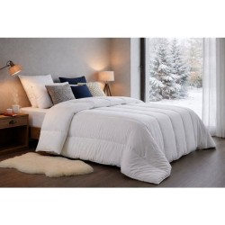 BLANREVE Couette extra chaude en microfibre - 200 x 200 cm - Blanc
