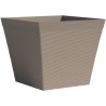 Pot carré - GARDEN ID - Green Care Impact Taupe - 39 x 33 cm - Garanti 10ans ...