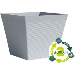 Pot carré - GARDEN ID - Green Care Impact Bleu-Gris - 39 x 33 cm - Garanti 10...
