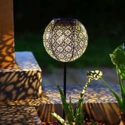 Lot de 2 balises solaires a planter - LUMISKY - AGADIR - H45 cm - Style orien...
