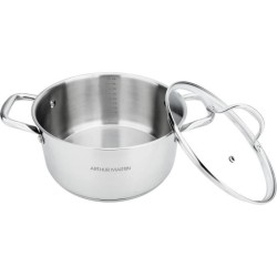 AM2513 Arthur Martin Marmite 28 cm avec couvercle – Acier Inoxydable – Tous f...