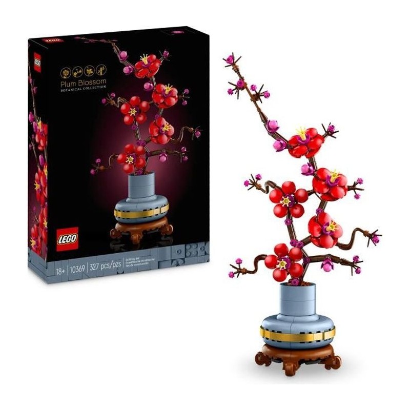 LEGO Icons 10369 Les Fleurs de Prunier - Décoration Florale d'Intérieur - Bot...
