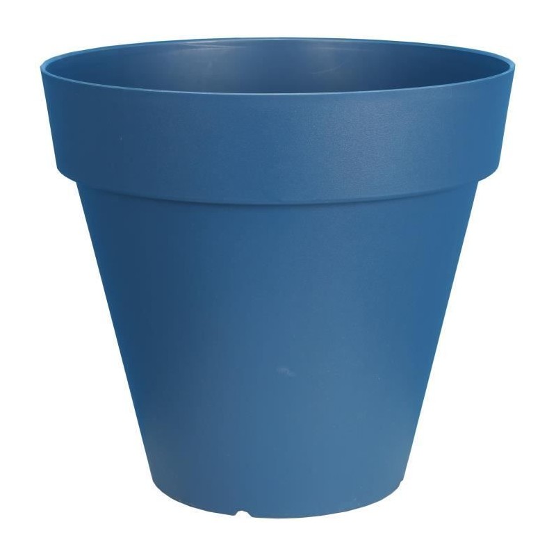 Pot de fleurs rond - RIVIERA - SOLEILLA - Plastique - D59 x H54 cm - Bleu