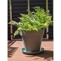 Pot de fleurs rond RIVIERA SOLEILLA - Plastique 100% recycleble - D59 x H54 -...