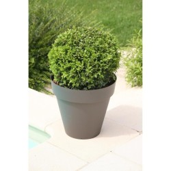 Pot de fleurs - RIVIERA - Soleilla Rond - Ø 59 x 53,6 cm - Gris pailleté