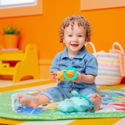 BRIGHT STARTS Tapis d'éveil bébé au sol évolutif pliable- Jungle Vert- arche ...
